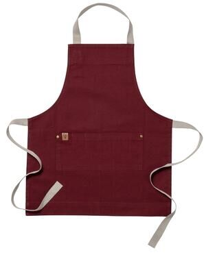 KAF HOME AYESHA CURRY Kids Apron 100% Cotton Chef & Hostess Canvas Oxblood